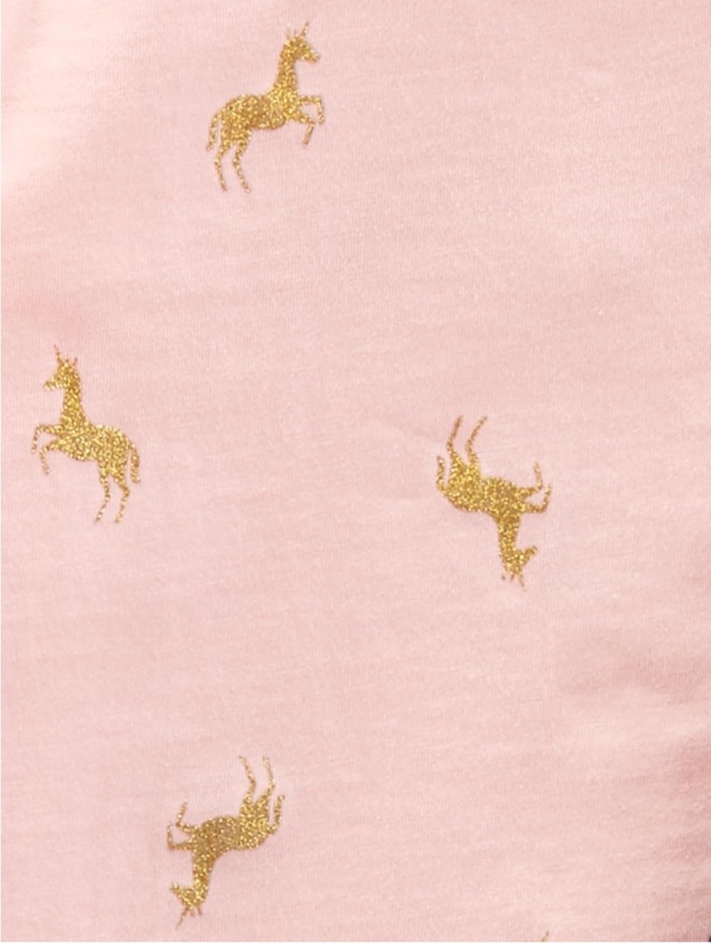 Girls 100% Cotton Pink Unicorn Glitter Long Sleeve Top Size 5T